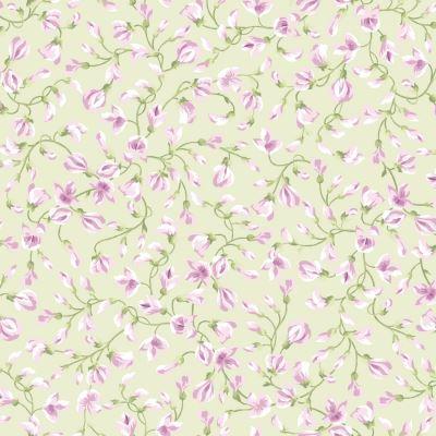 Sugar Lilac patchworkstof - Blomst grøn