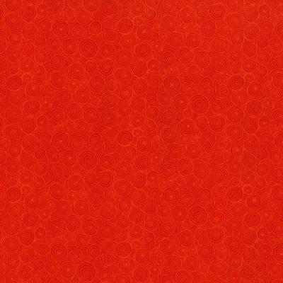 Hopscotch patchworkstof - Orange rød cirkler