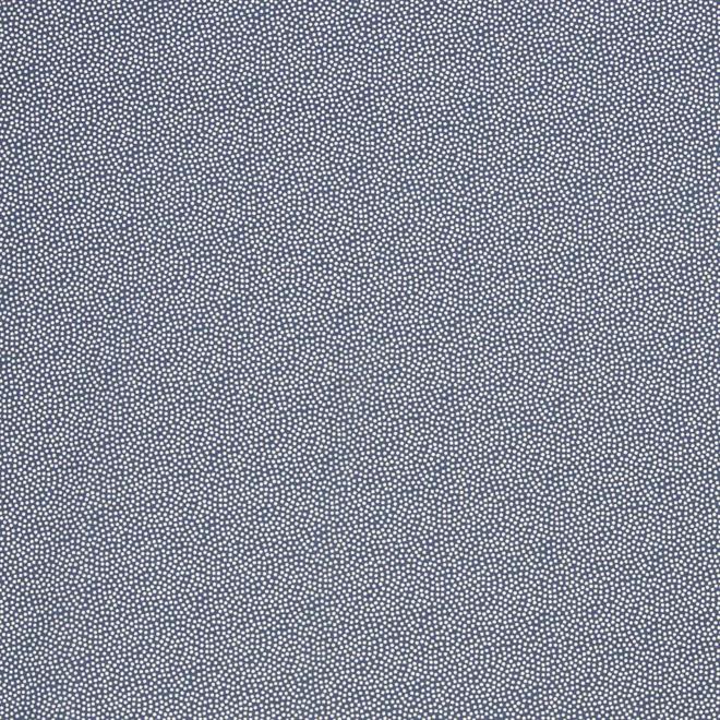 Uens prikker på bred Bomuldsstof - Demin blå