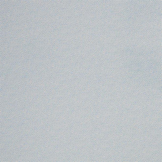 Uens hvide prikker på bred Bomuldsstof - Lyseblå