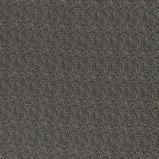 Uens hvide prikker på bred Bomuldsstof - Grå med sort