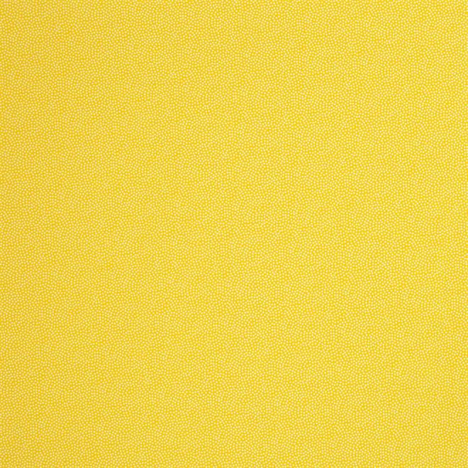 Uens prikker på bred Bomuldsstof - Lys gul