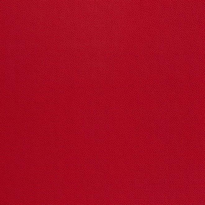 Uens prikker på bred Bomuldsstof - Rød med rød