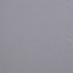 Hvide prikker på grå bomuldsstof 