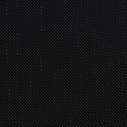 Hvide prikker på sort bomuldsstof 