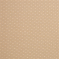 Hvide prikker på beige bomuldsstof 