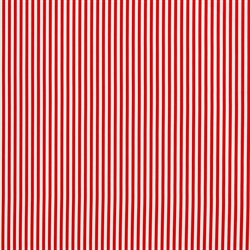 Rød-hvid bred bomuldsstof - striber