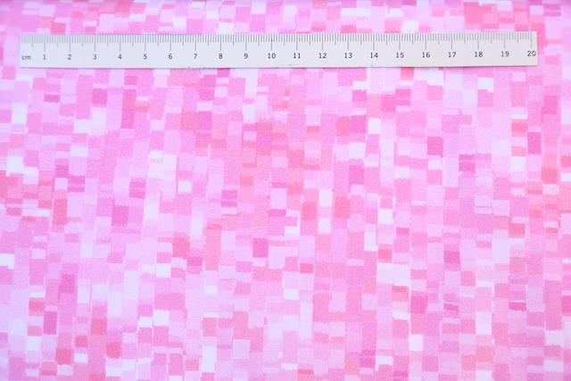 Firkanter på Patchworkstof - Lyserød