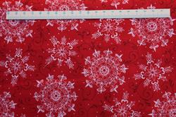 Store iskrystaller patchworkstof hvide