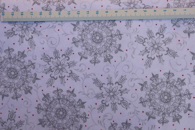 Store iskrystaller patchworkstof Grå