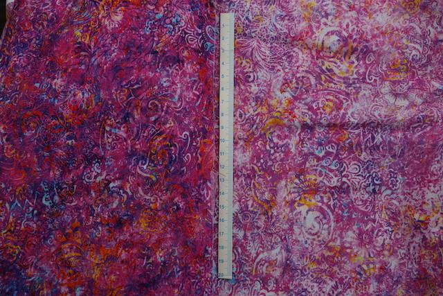 Lys-mørk patchworkstof - Pink-lilla