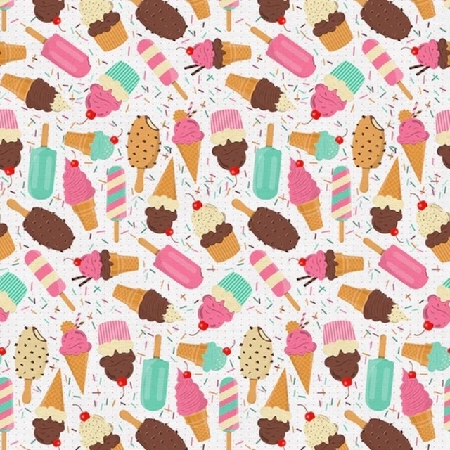 Ice Cream Dream patchworkstof - Farverige is
