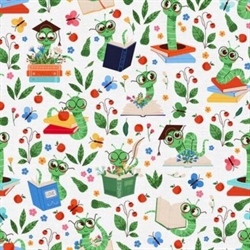 Bookworm patchworkstof 110 cm bred Bogorm