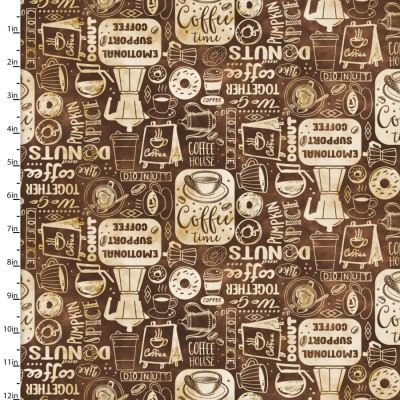 Coffee break patchworkstof - TekstCoffee break patchworkstof - Tekst