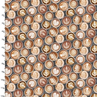 Coffee break patchworkstof - Kaffemønstre