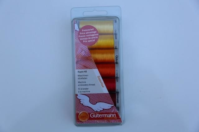 Rayon 40 sampakke Gul-orange-rød 7 stk Sunrise