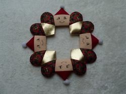 Julekranse med nissehoveder Mønster