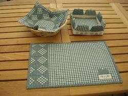 Dækkeserviet med hus mønster