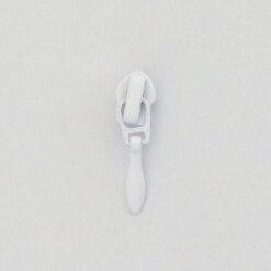 Hvid glider/skyder med dråbe vedhæng 4 mm