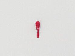 Rød glider/skyder med dråbe vedhæng 4 mm