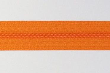 Orange lynlås i metermål 4 mm