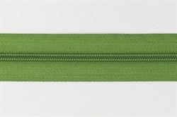 Grøn lynlås i metermål 4 mm