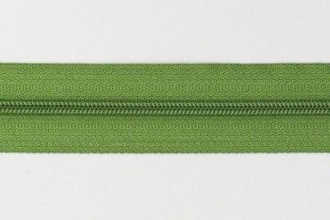 Grøn lynlås i metermål 4 mm
