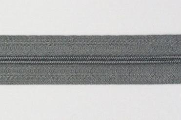 Lysgrå lynlås i metermål 4 mm