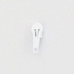 zipper Hvid skyder/glider til 6 mm lynlåse i metermål – Klassisk og funktionel