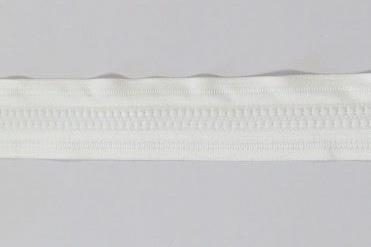 Hvid 8 mm kraftig lynlås i metermål