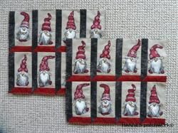 Dækkeservietter med strikkehue nisser mønster