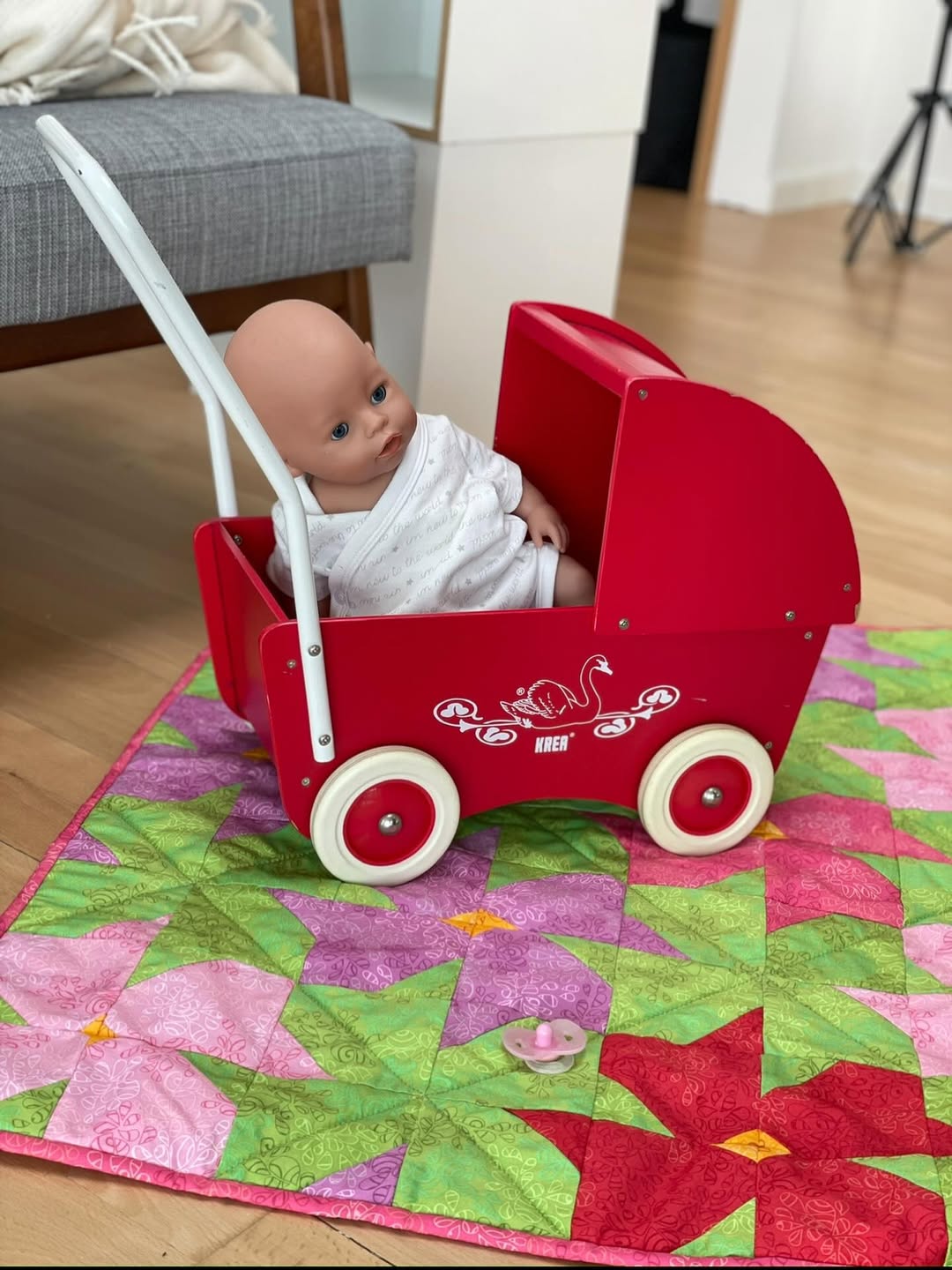 Skjern patchwork baby tæppe