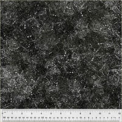 Noteworthy patchworkstof - Mørk grå