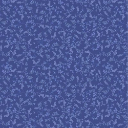 China blue patchworkstof - Grene blå bund