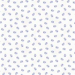 China blue patchworkstof - Lille blomst lys bund