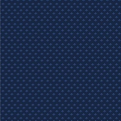 China blue patchworkstof - Mørkeblå