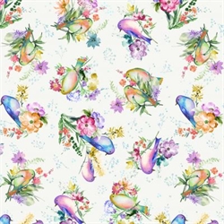Serafina patchworkstof  - Fugle 110 cm bred