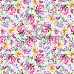 Serafina patchworkstof  - Blomster 110 cm bred
