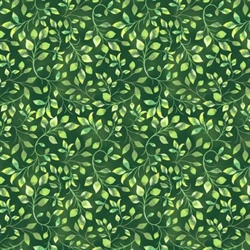 Violeta patchworkstof Grønne grene 110 cm bred