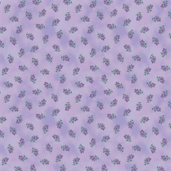 Violeta patchworkstof Lilla små blomster 110 cm bred