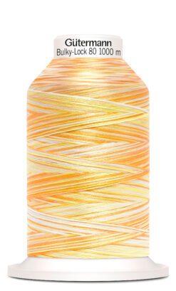 Multi farvet Bulky-lock 80 - 1000 m. Gul/Orange 9914