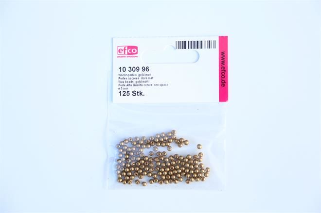 Mat guld voksperler 3 mm efco