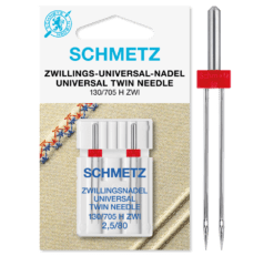 Tvilling symaskine nåle str 2,5/80 universal fra Schmetz