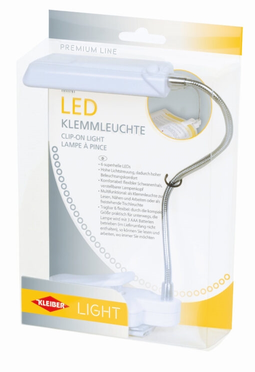 Mini LED Clip-on lampe fra Kleiber
