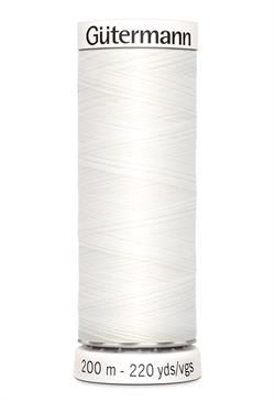 002 Sytråd polyester, farve nr 800 Hvid