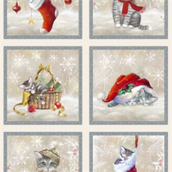 A Purr-fect holiday season patchworkstof motiver  
