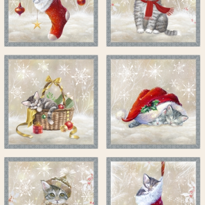 A Purr-fect holiday season patchworkstof motiver  