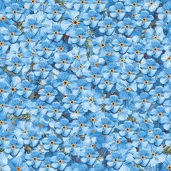 Forget me not patchworkstof - Forglem mig ej