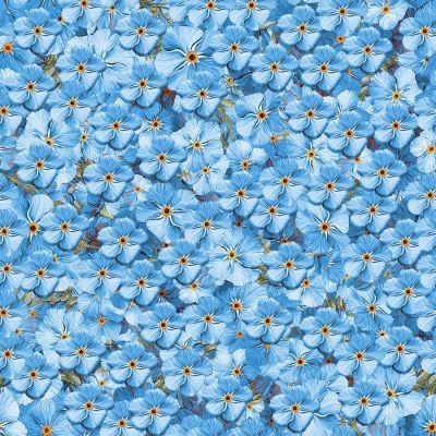 Forget me not patchworkstof - Forglem mig ej