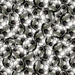 Goalbound patchworkstof - Fodbolde 110 cm bred